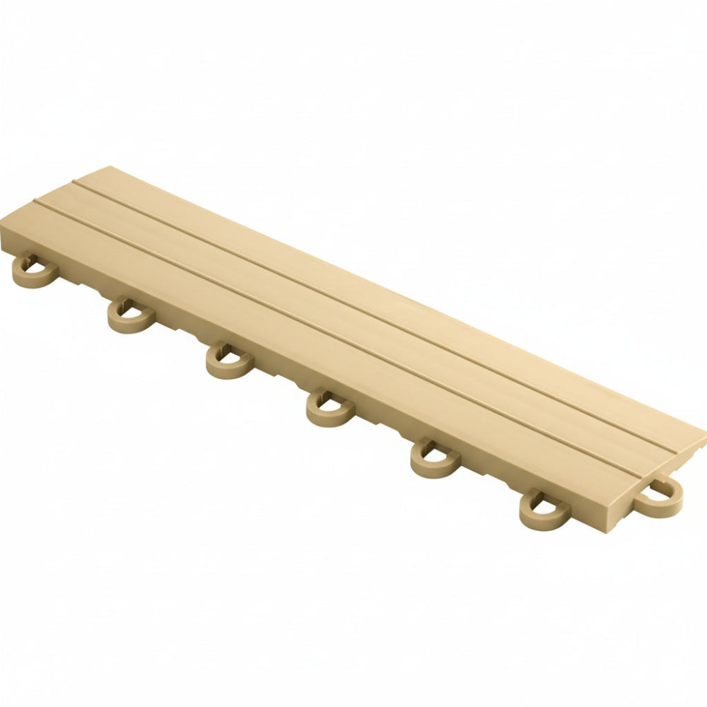 Beige floor edge piece with white background