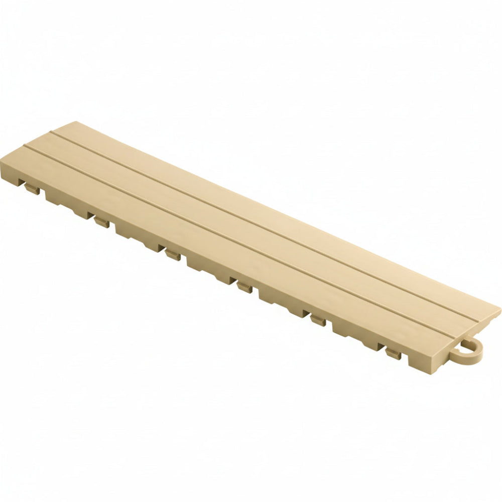 Beige floor edge piece with white background
