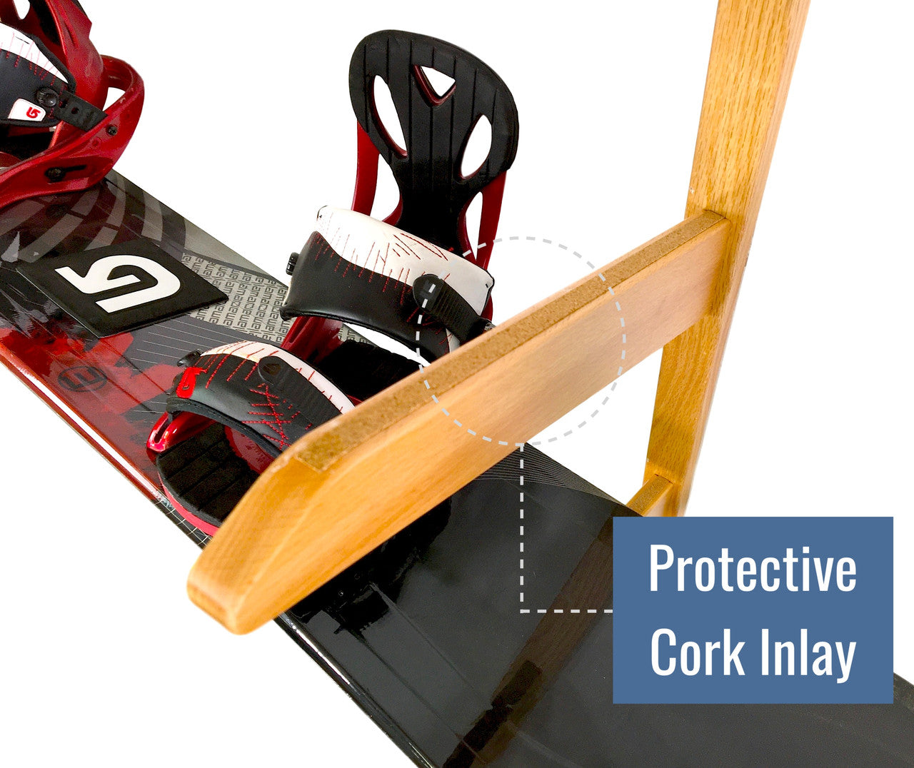 StoreYourBoard TidyTimber Snowboard Storage Wood Rack | Holds 3 Snowboards