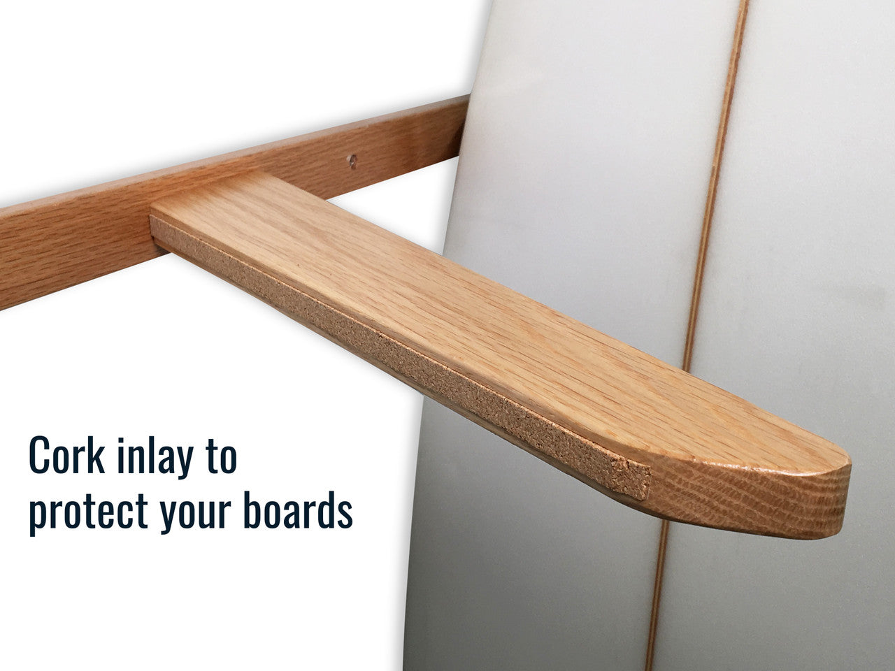 Holden Beach Surfboard Storage Vertical Wood Rack | Holds 6 Surfboards