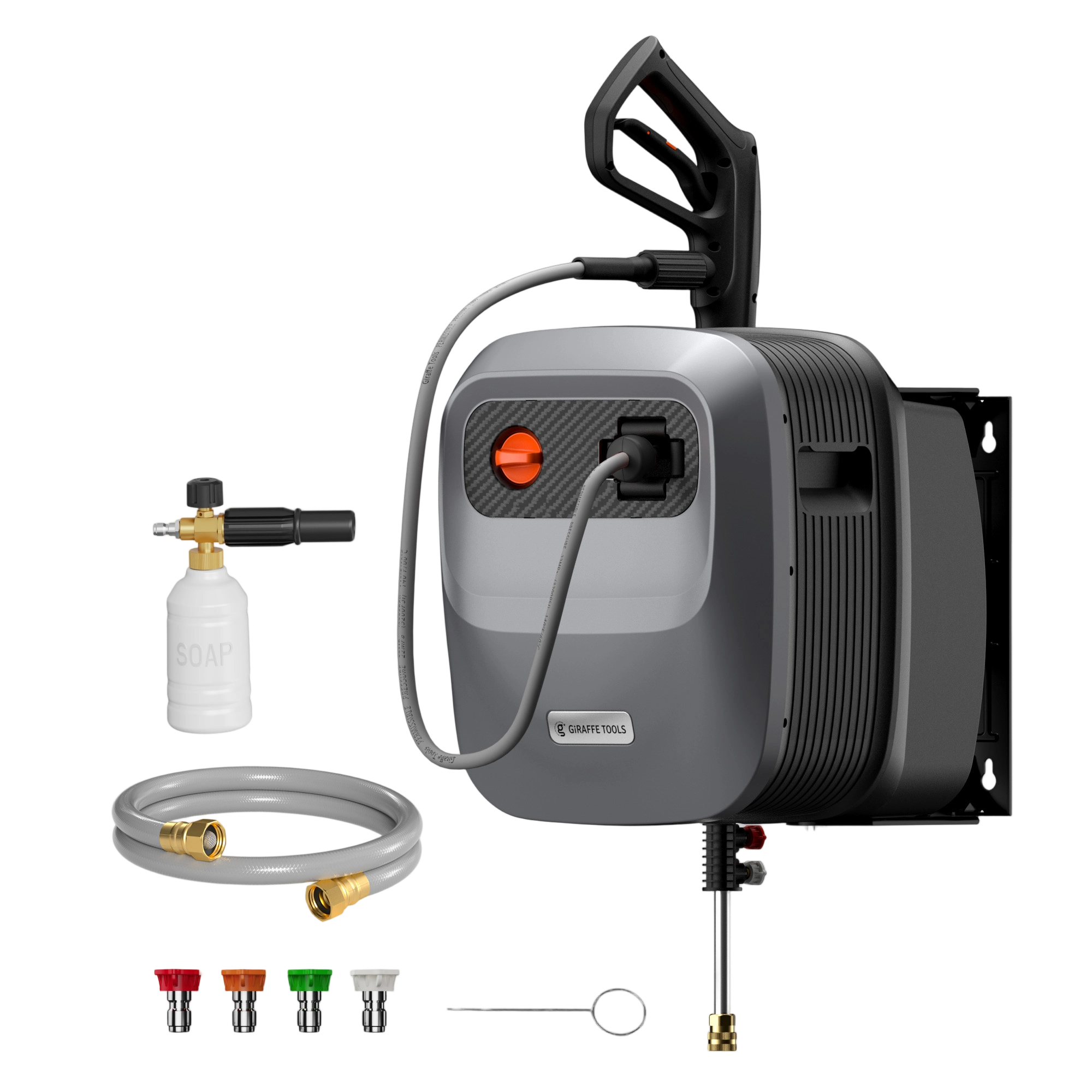 Giraffe Tools Grandfalls G20 PRO Retractable Pressure Washer - Wall Mount Auto Rewind