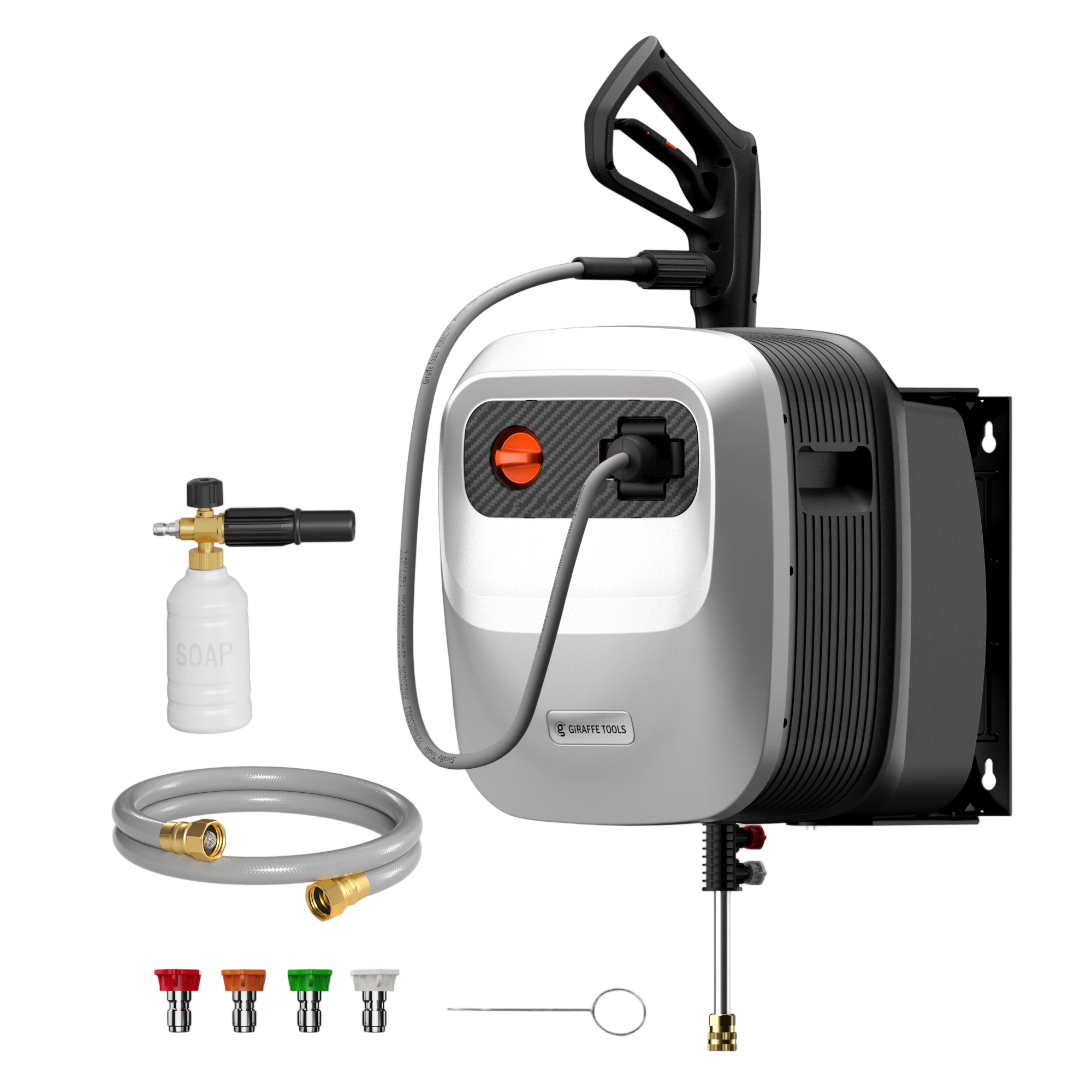 Giraffe Tools Grandfalls G20 PRO Retractable Pressure Washer - Wall Mount Auto Rewind