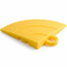 Yellow floor corner piece with white background