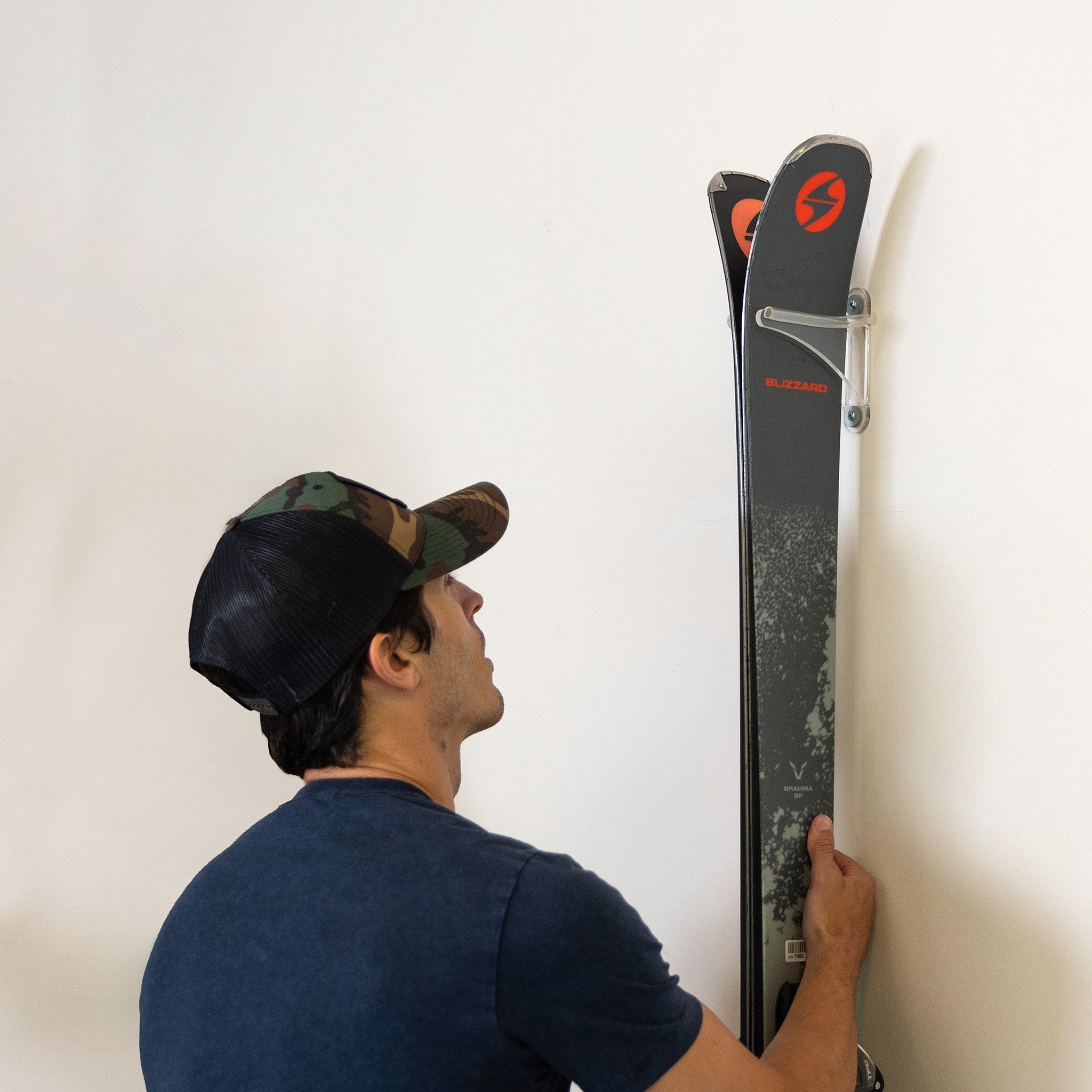 StoreYourBoard Summit Clear Acrylic Ski Wall Rack | 2 Pack
