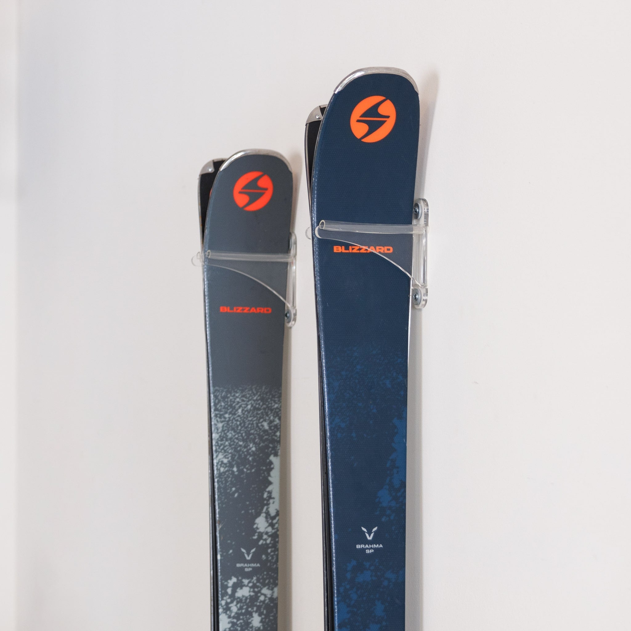 StoreYourBoard Summit Clear Acrylic Ski Wall Rack | 2 Pack