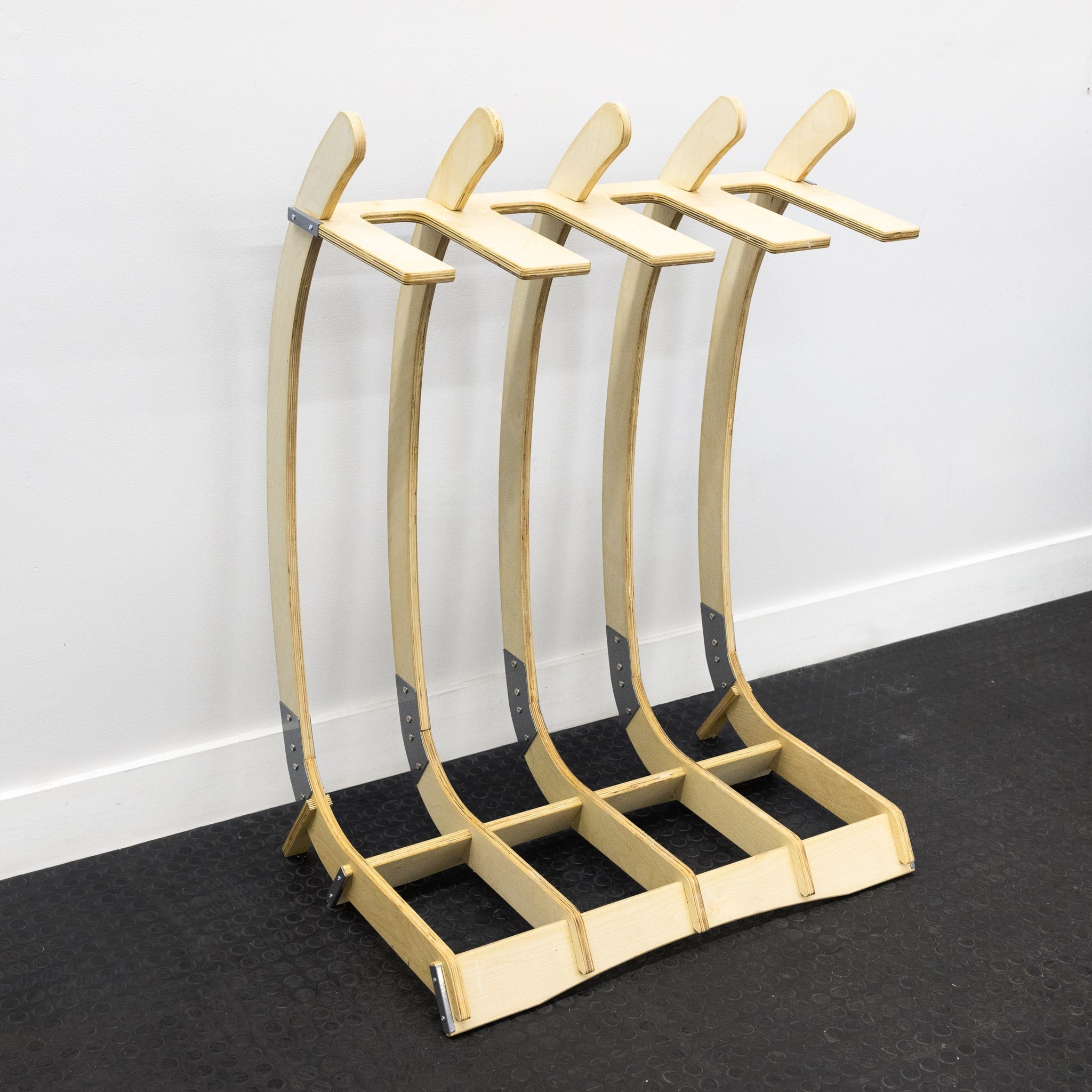 StoreYourBoard Big Sur Surfboard Storage Wood Stand | Holds 4 Surfboards