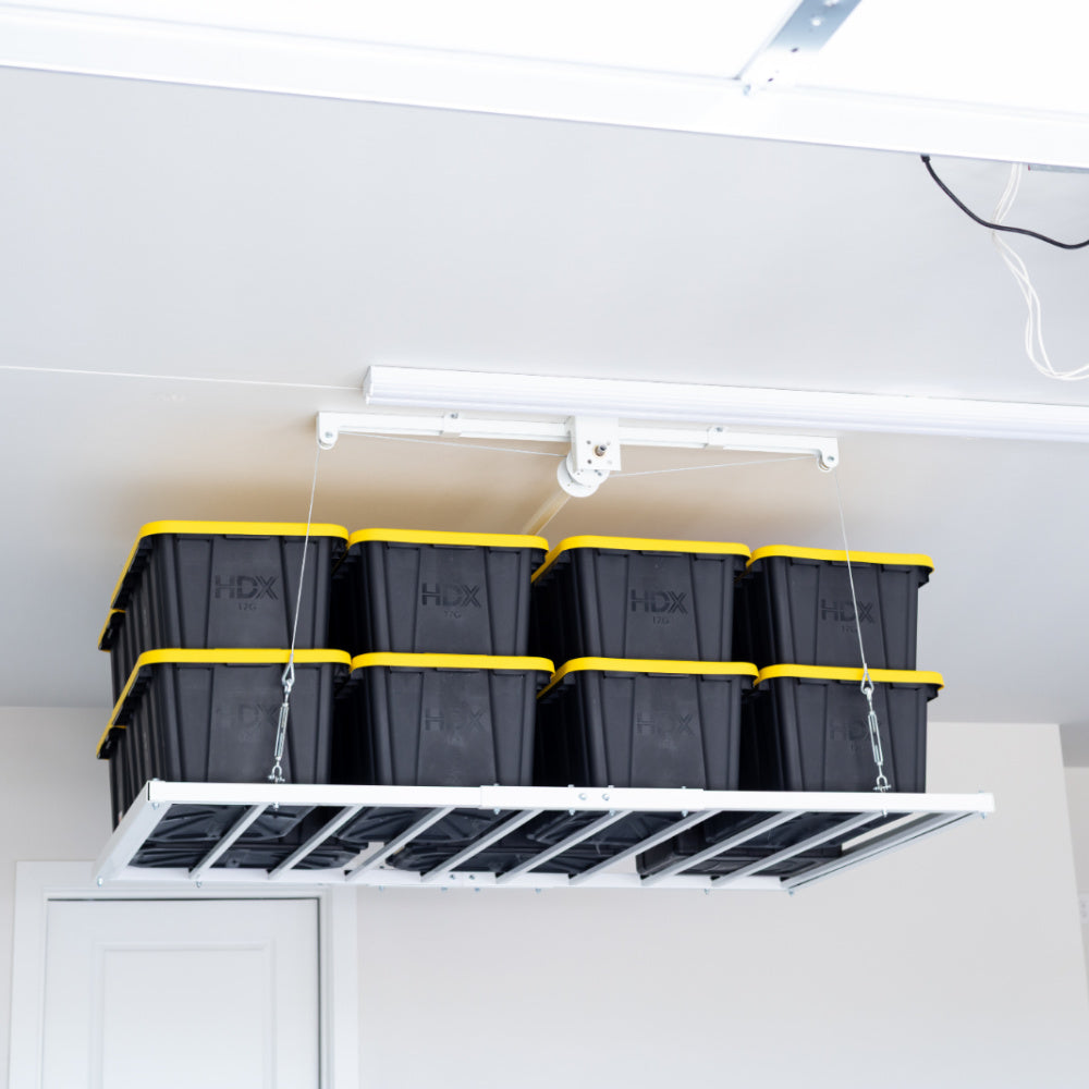 ceiling-sam-4x6-storage-elevator-elevated-with-storage-totes