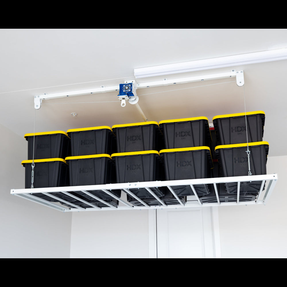 ceiling-sam-4x8-storage-elevator-pro-elevated-with-black-totes