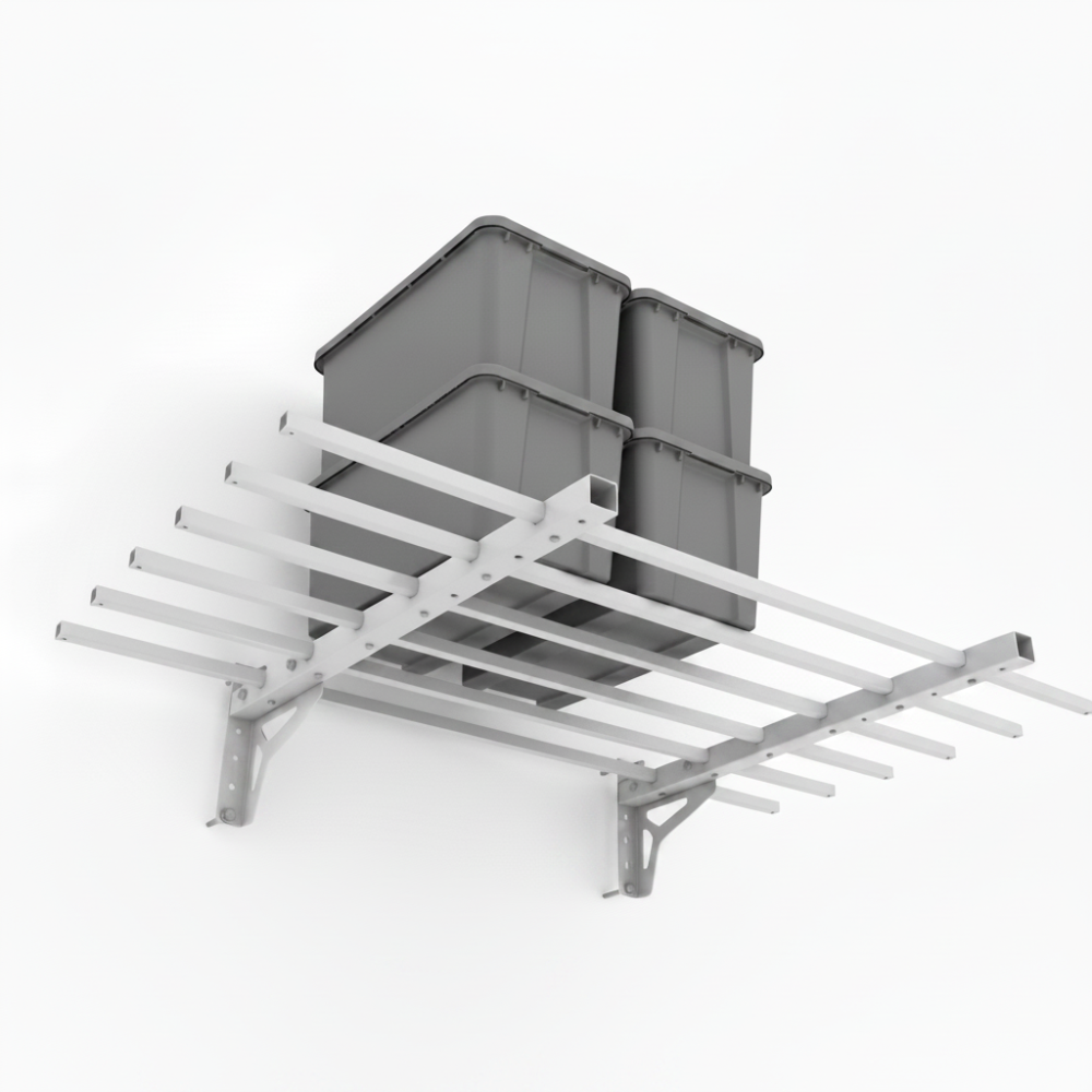 Ceiling SAM Wall Shelf with 2 Double-Stacked Totes