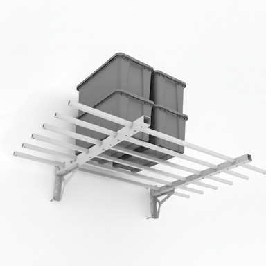 Ceiling SAM Wall Shelf with 2 Double-Stacked Totes
