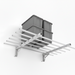 Ceiling SAM Wall Shelf with 2 Double-Stacked Totes