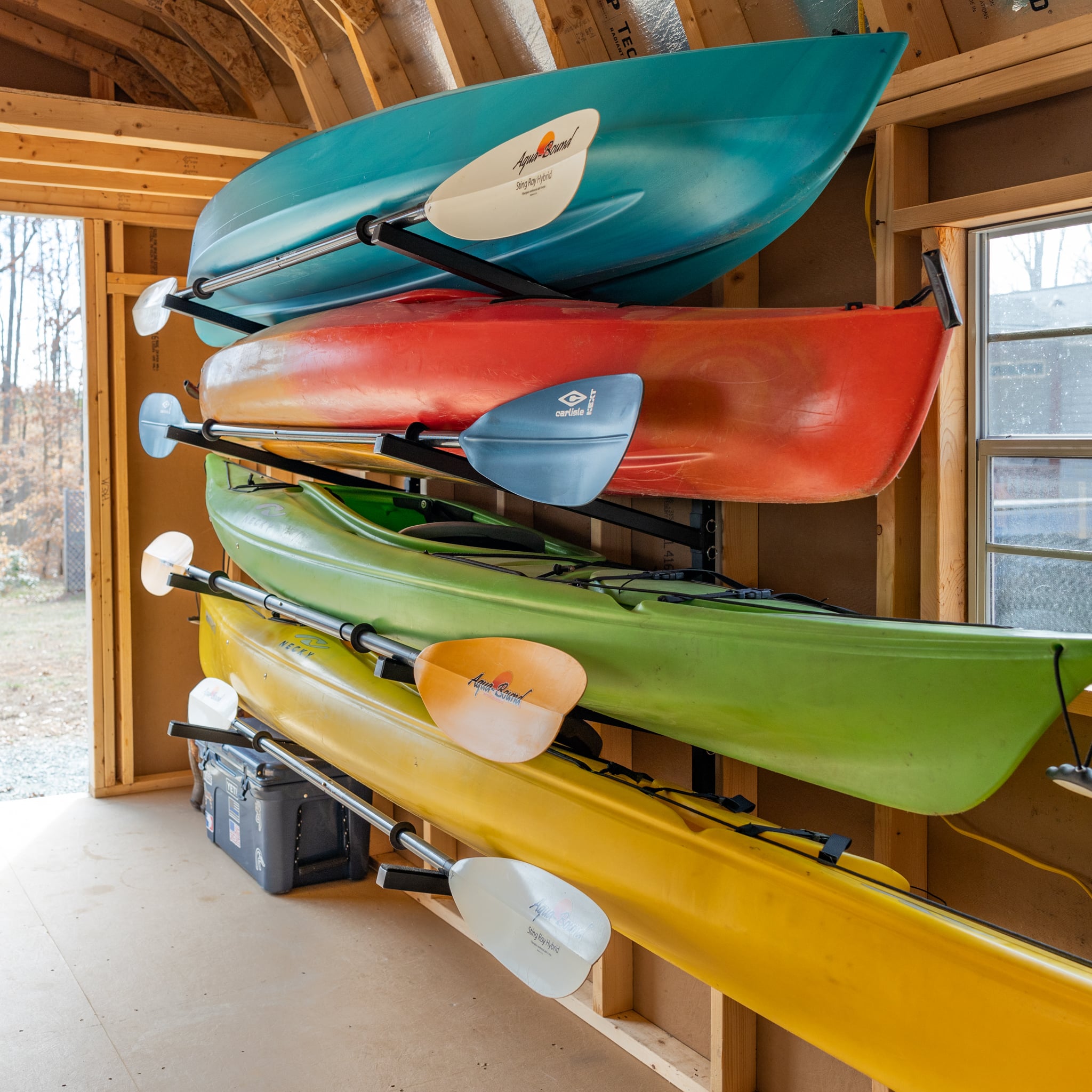 StoreYourBoard Champlain Kayak Storage | Indoor Adjustable Rack | 4 Levels