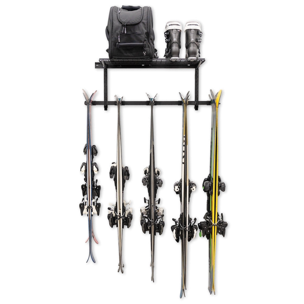 Solitude Ski Wire Shelf | Adjustable Wall Storage System | Holds 10 Pairs of Skis
