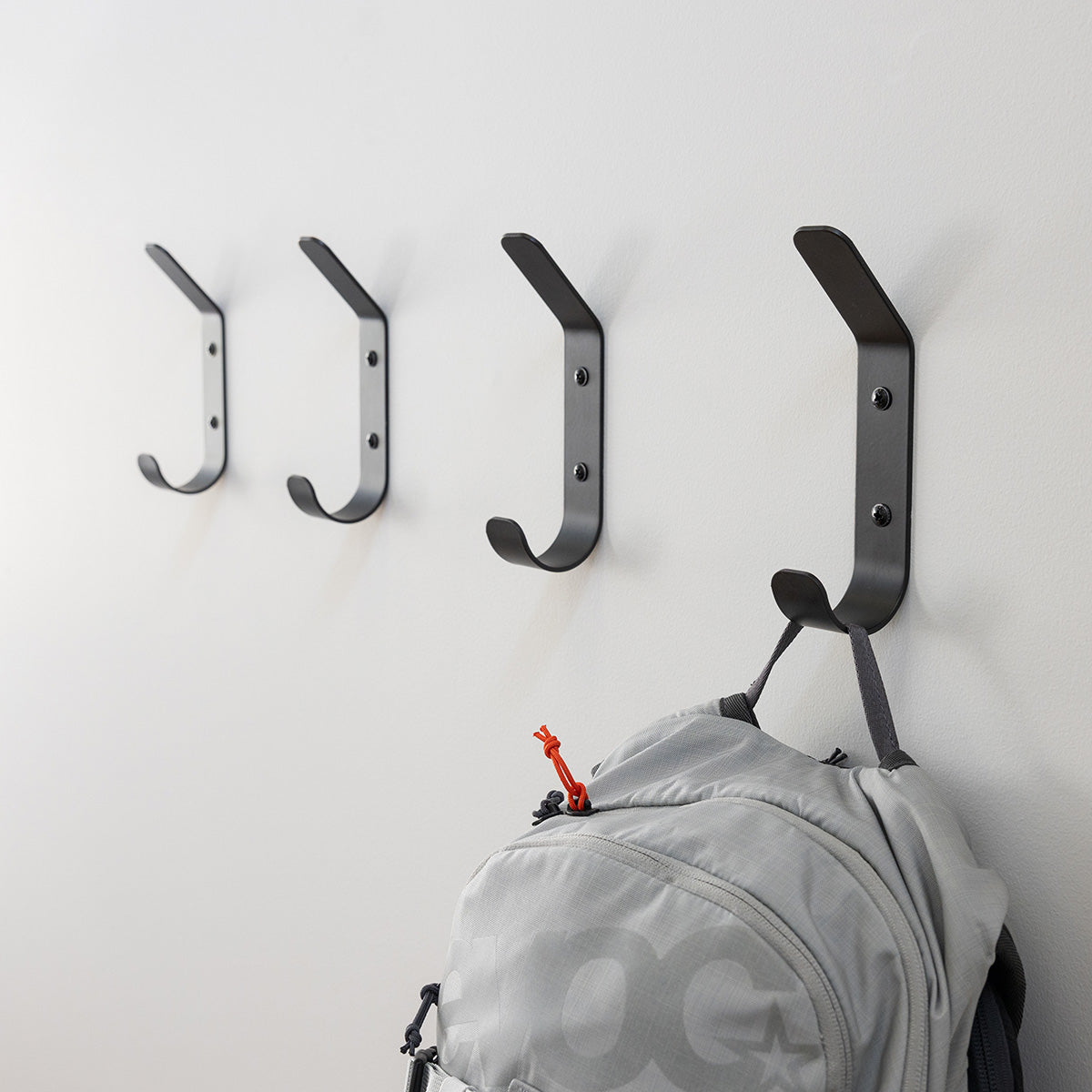 StoreYourBoard Crozet Multipurpose Wall Hooks | 4-Pack | Black