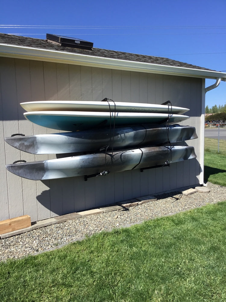 StoreYourBoard Outdoor Wall Rack |  46 Inch Adjustable Height | Kayak & SUP