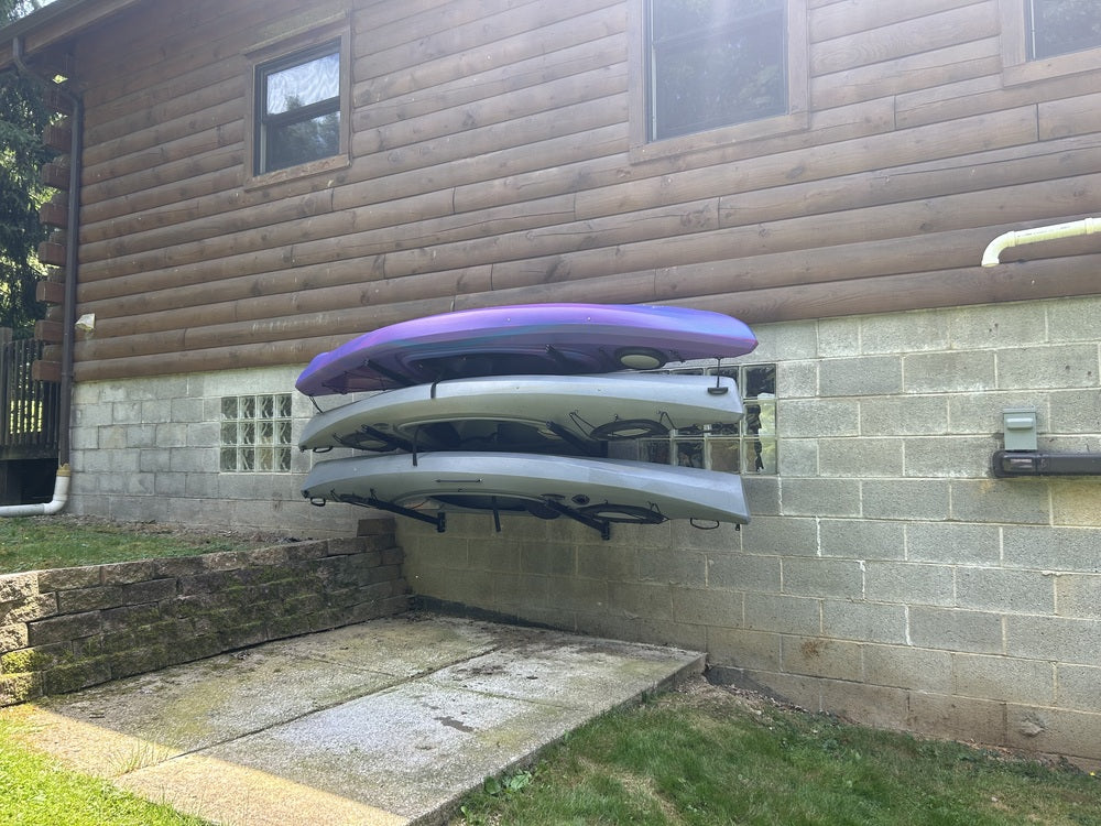 StoreYourBoard Outdoor Wall Rack |  46 Inch Adjustable Height | Kayak & SUP
