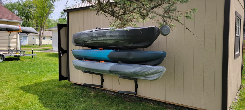 StoreYourBoard Outdoor Wall Rack |  46 Inch Adjustable Height | Kayak & SUP