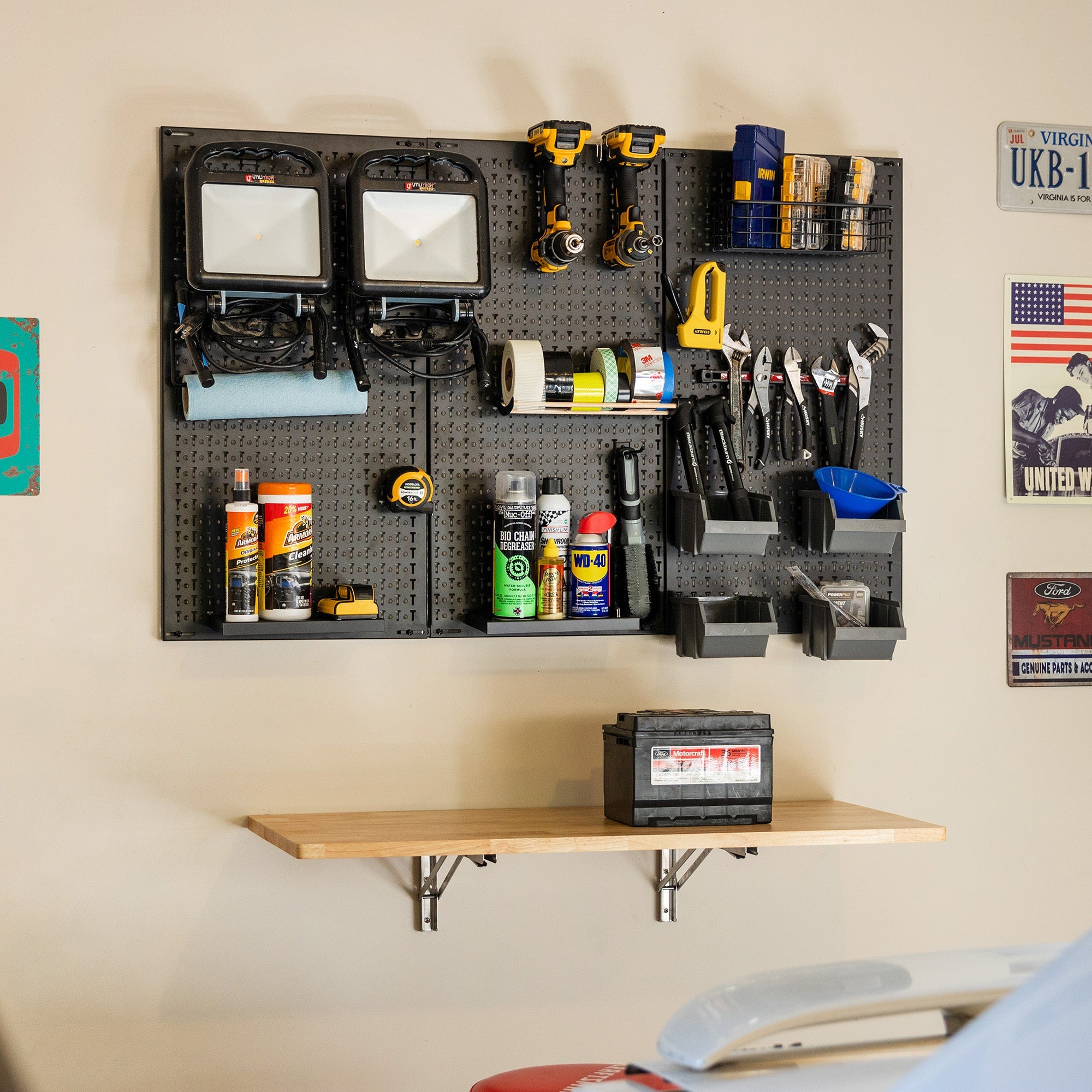 51" x 32" PRO Pegboard | 23 Attachments