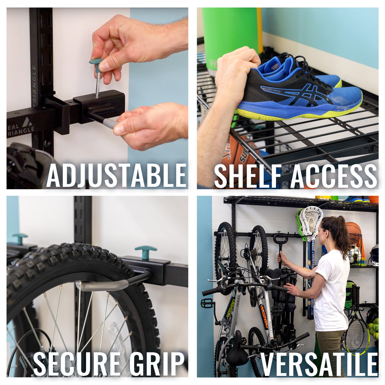 G-Sport Pro | Adjustable Wall Storage System | Holds 500 lbs