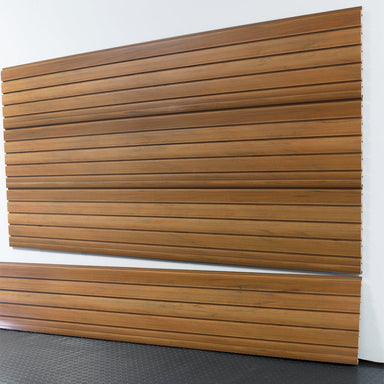 storewall 8 ft hd slatwall panel rustic cedar angled