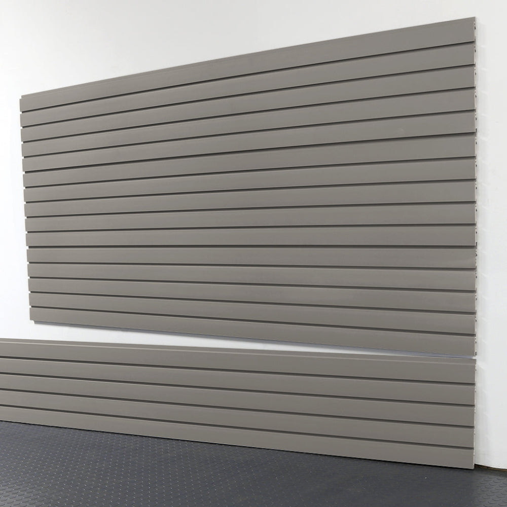storewall 8 ft hd slatwall panel weathered grey angled