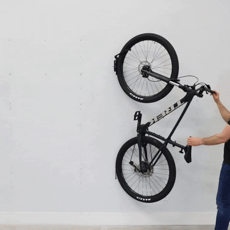 StoreYourBoard Swivel Mount Bike Storage Rack | 2 Bike Garage Wall Hooks | Deep Water