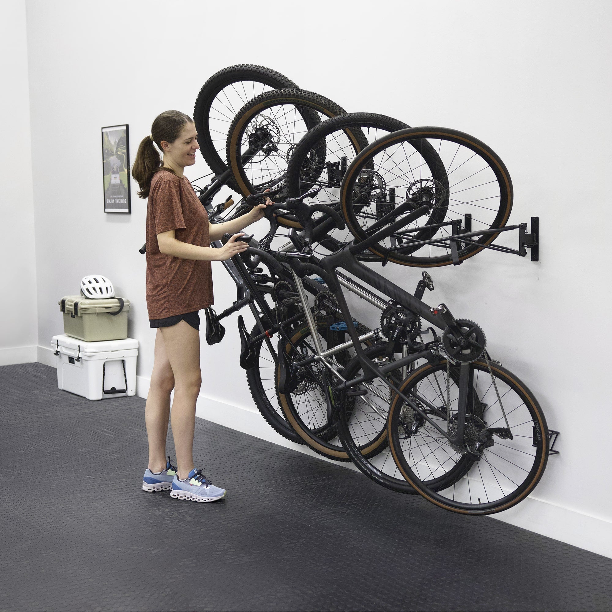 StoreYourBoard SwivelStow No-Lift Bike Rack | 2 MTB & 2 Road | 4 Pack