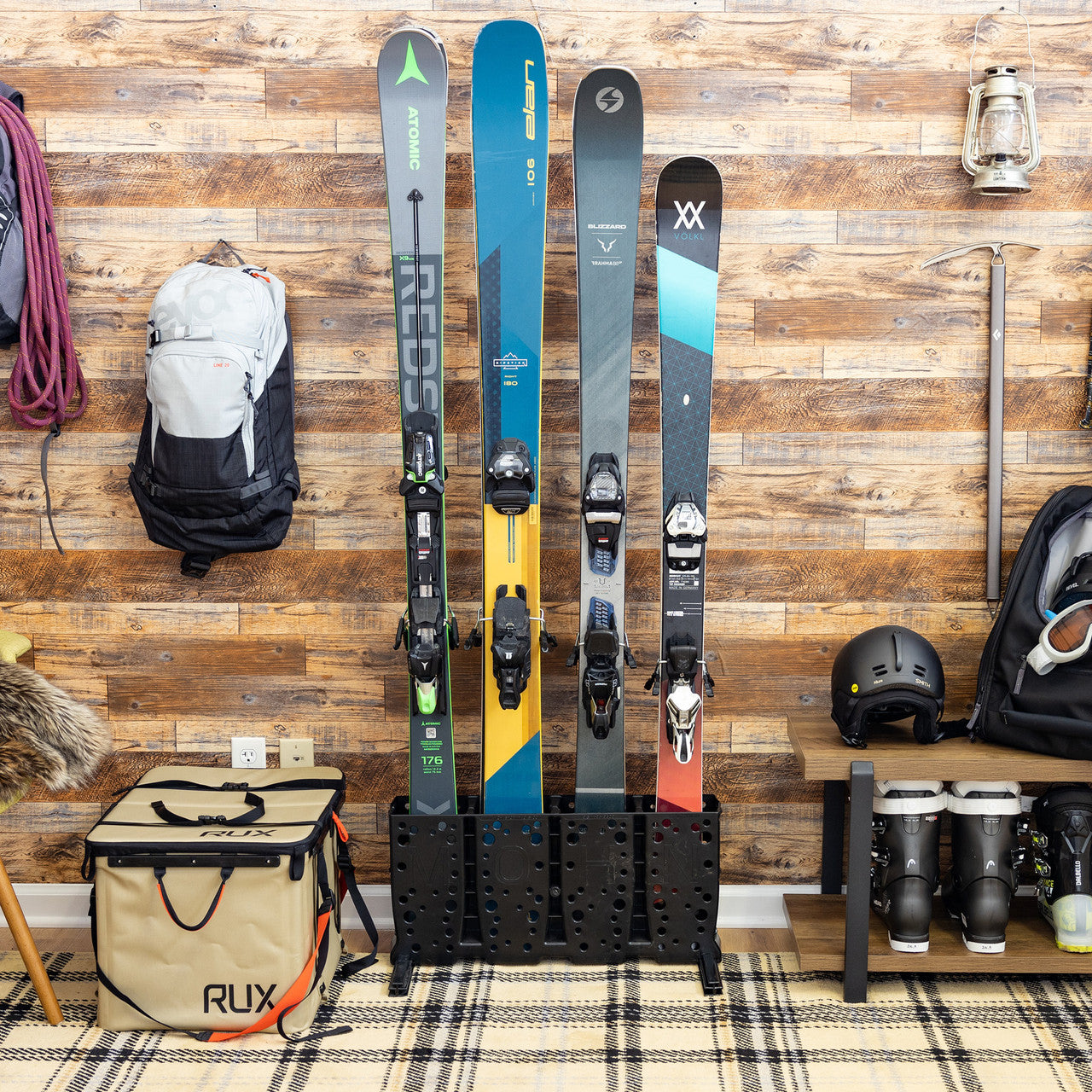 StoreYourBoard Telluride Ski Storage Rack | Holds 4 Pairs of Skis