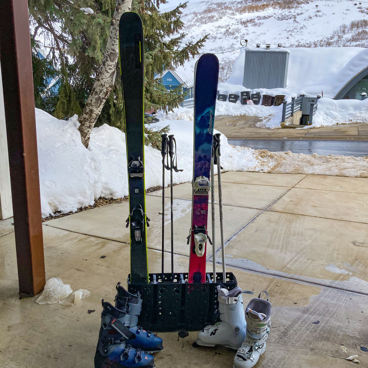 StoreYourBoard Telluride Ski Storage Rack | Holds 4 Pairs of Skis