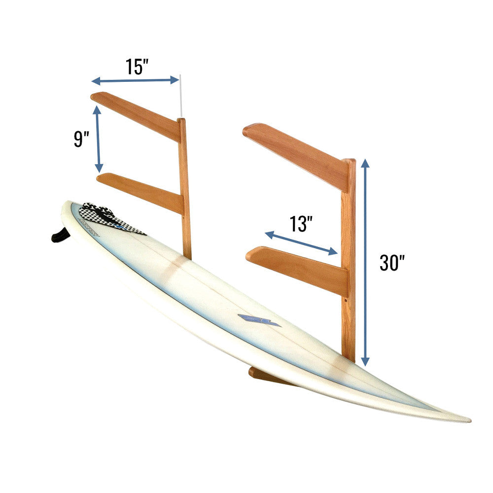 StoreYourBoard TidyTimber Surfboard Storage Wood Rack | Holds 3 Surfboards
