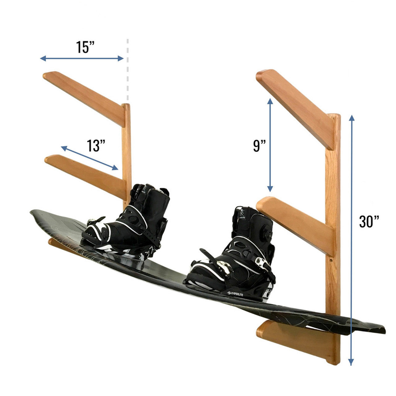 StoreYourBoard TidyTimber Wakeboard Storage Wood Rack | Holds 3 Wakeboards
